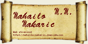 Mahailo Makarić vizit kartica